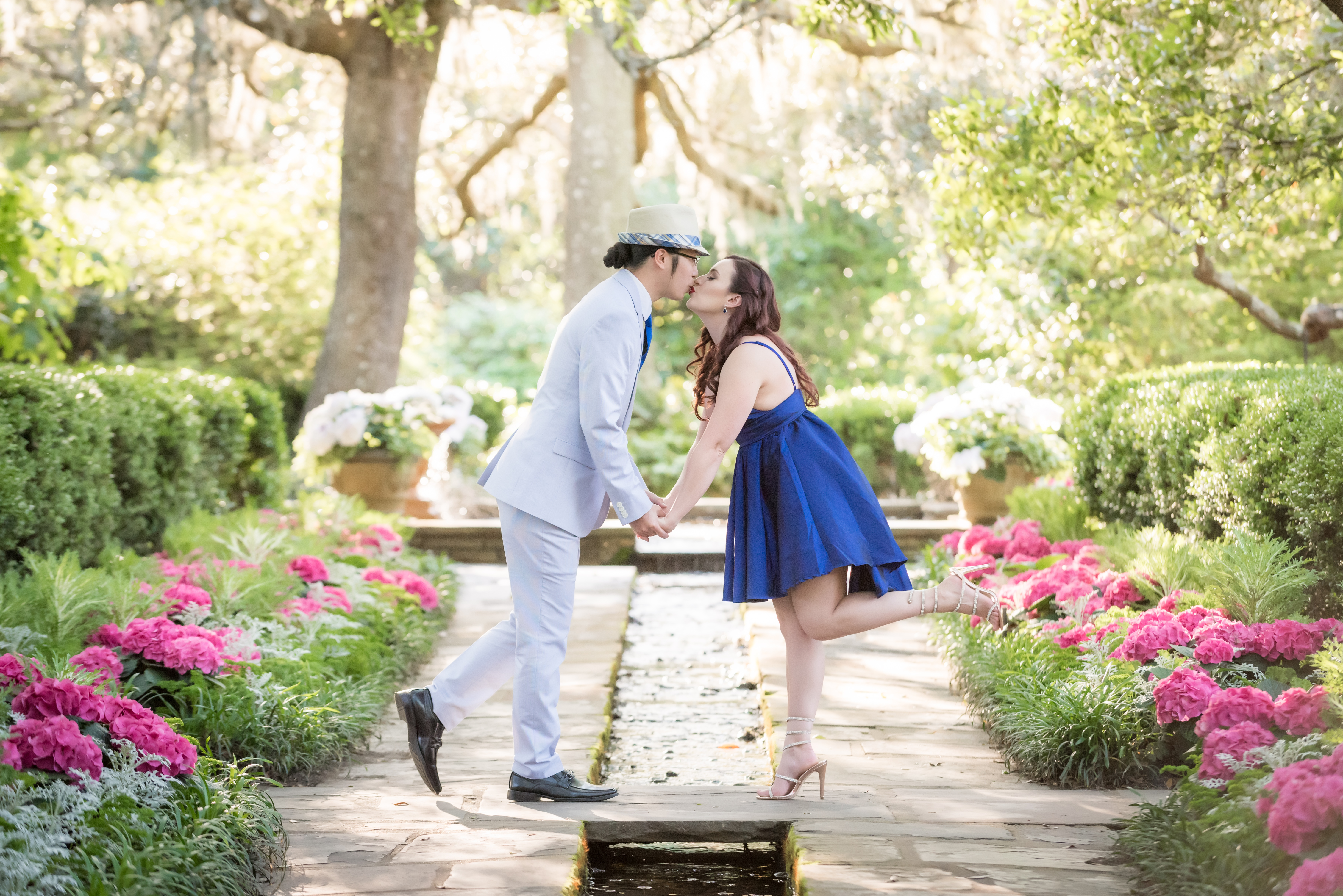 Beautiful Flowers and Couple Mobile AL - Bellingrath Gardens-Candice Brown Photography